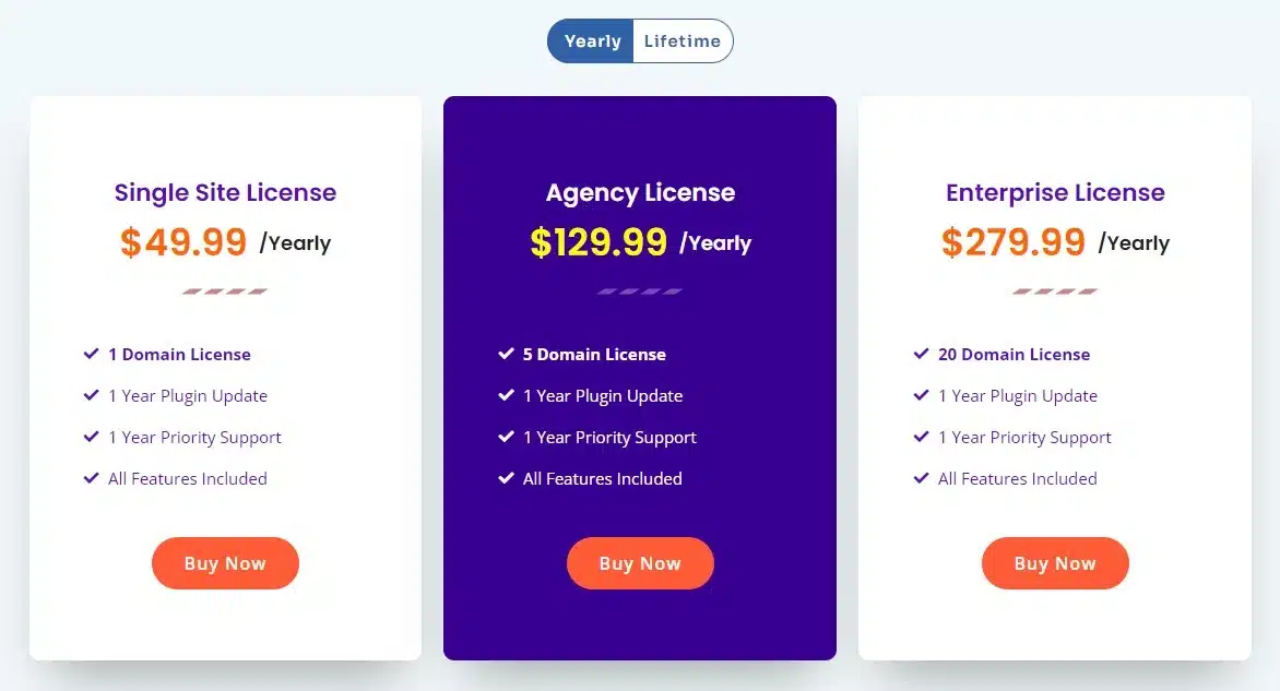 jobwp pricing table